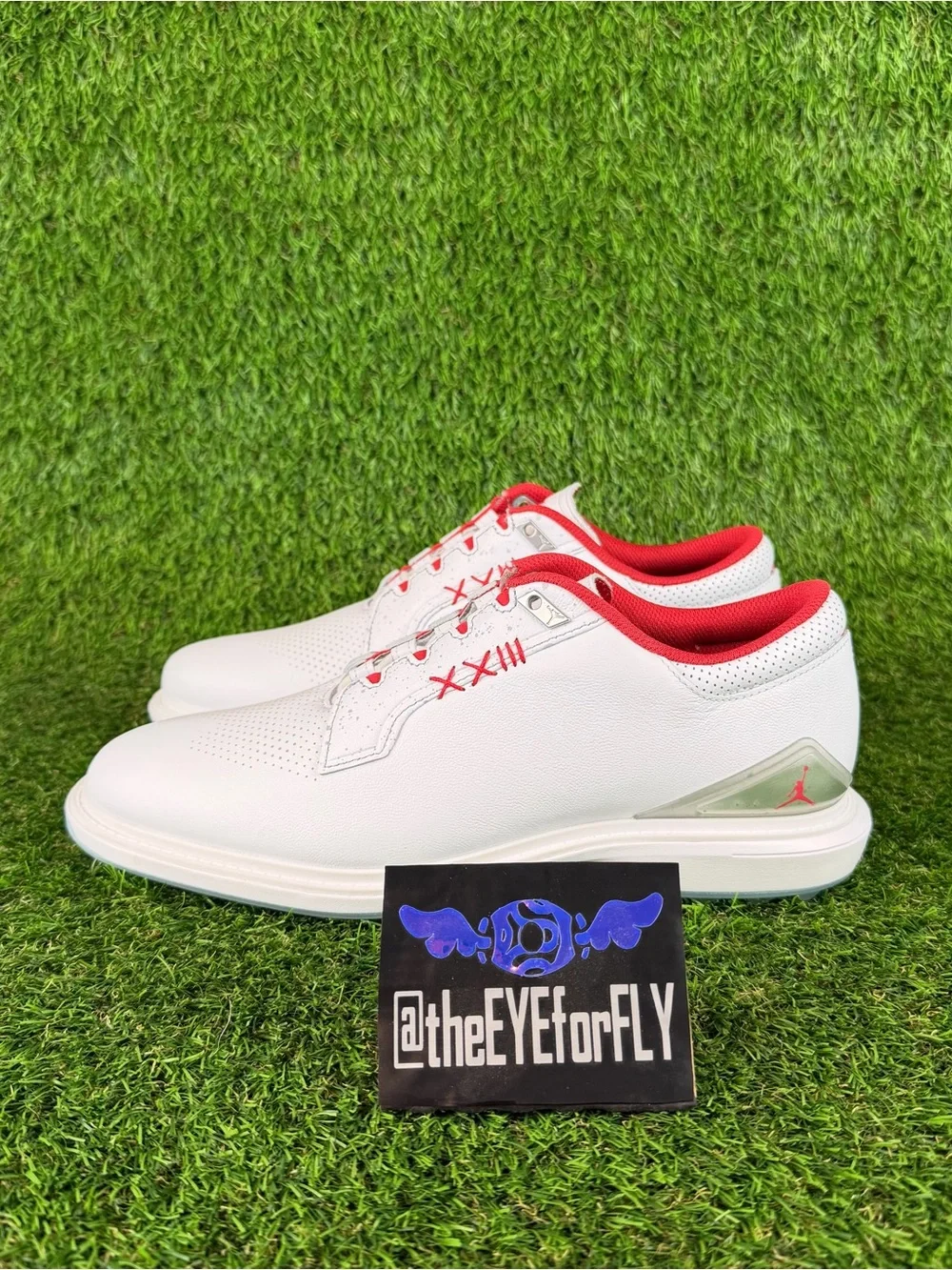NEW Nike Air Jordan ADG 5 White Fire Red Spikeless Golf Shoes FQ6642-101